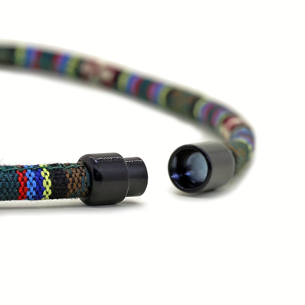 Boho Üslublu Rəngli Toxuma Kişi Bilərziyi