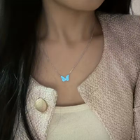 🦋 Boyunbağı və qolbaq - Kəpənək formasında, fosforlu, qaranlıqda parıldayan