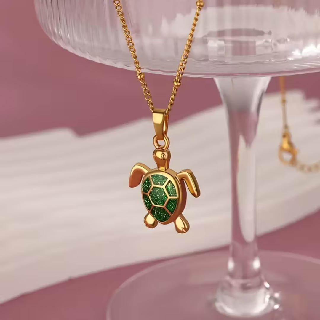 🐢 Tısbağa Kulonlu Boyunbağı - Paslanmayan Poladdan