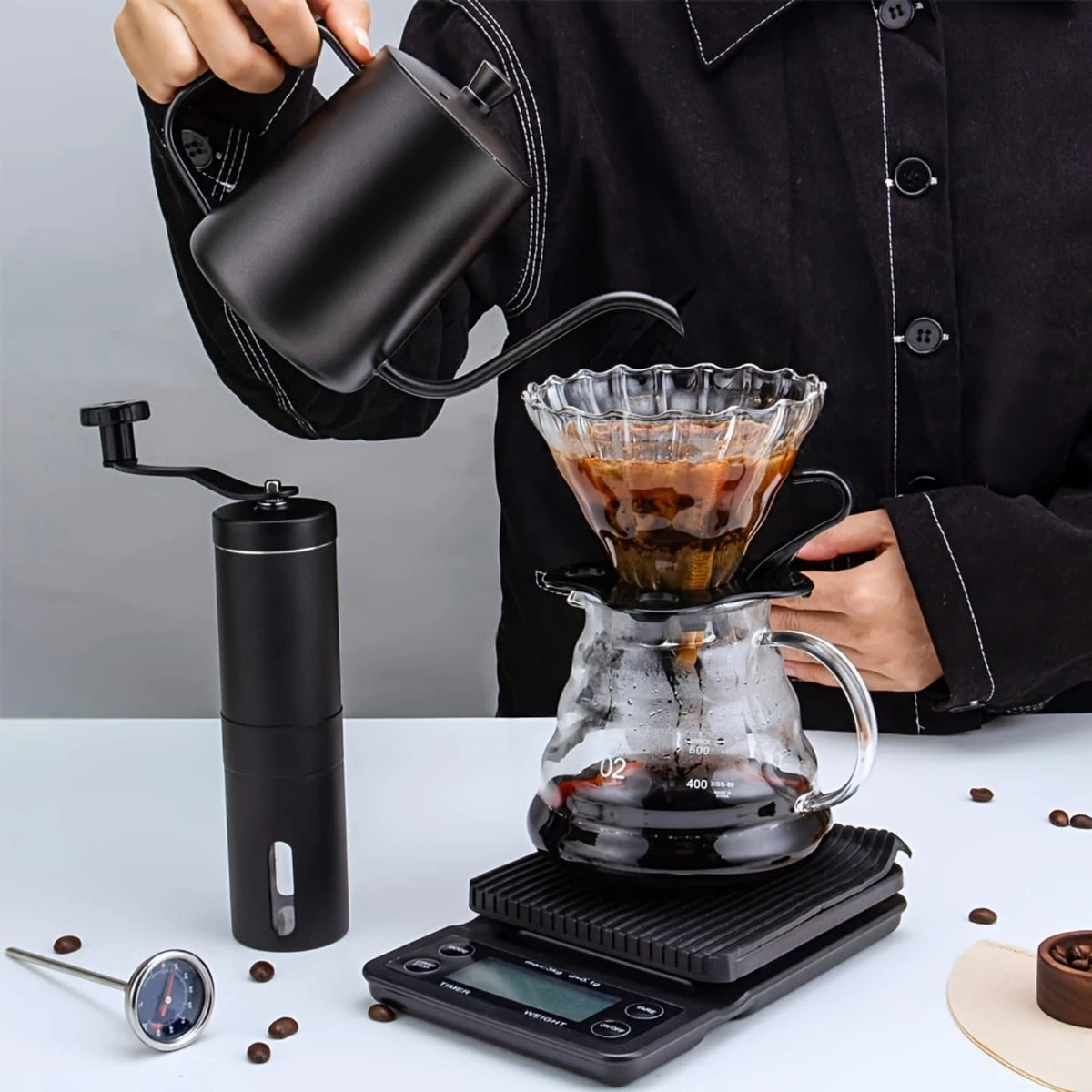V60 Dəmləmə Qəhvə Dəsti